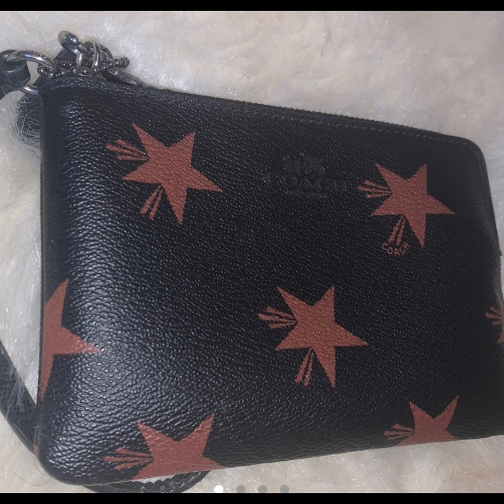 BLACK COACH WRISTLET WITH GOLD STARS (USED)